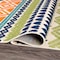 World Rug Gallery Palm Floral Leaves Indoor/Outdoor Runner Rug 2'x7' Gray Runner Rug 5557MULTI2X7 - alternate 4